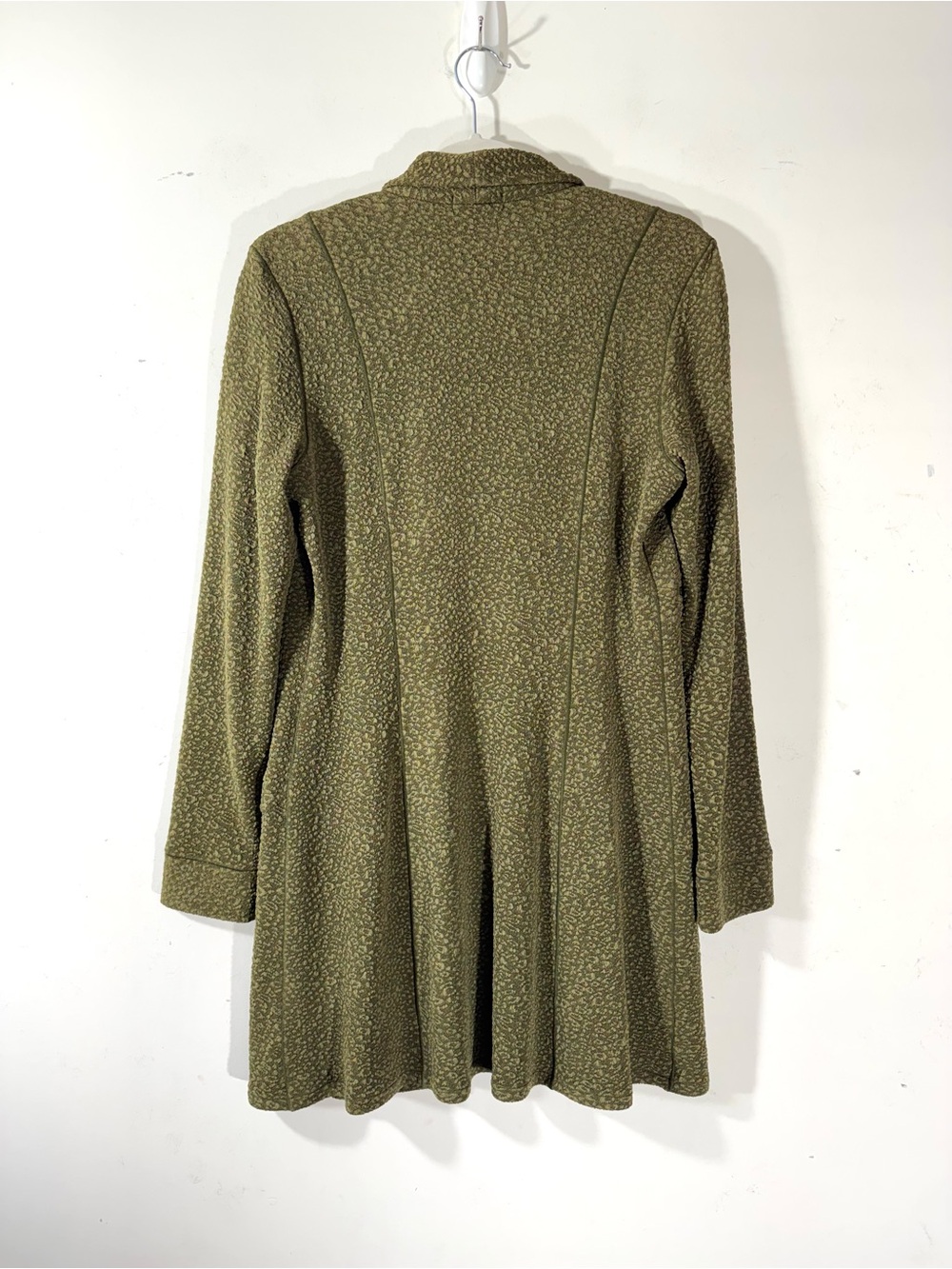 Eva Varro Barcelona Jacket Medium olive texture zipper accents edgy office - Picture 8 of 10